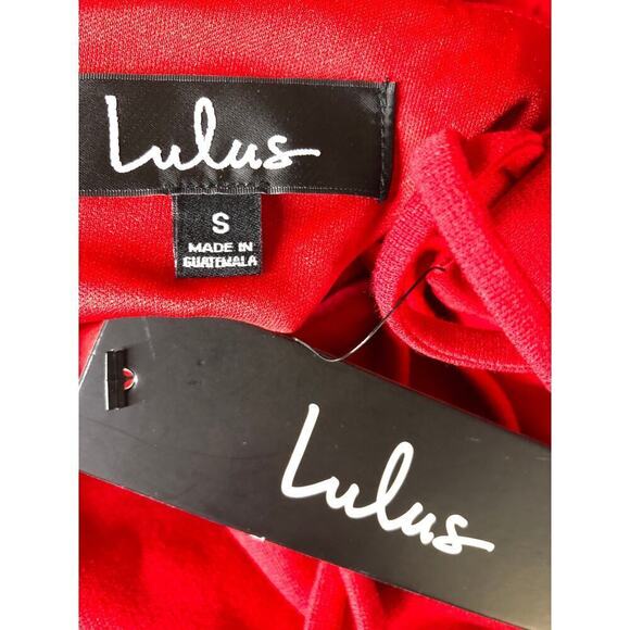 Lulus Believe in Love Dress Sleeveless Backless Skater Fit Flare Mini Red NWT S - Picture 4 of 9